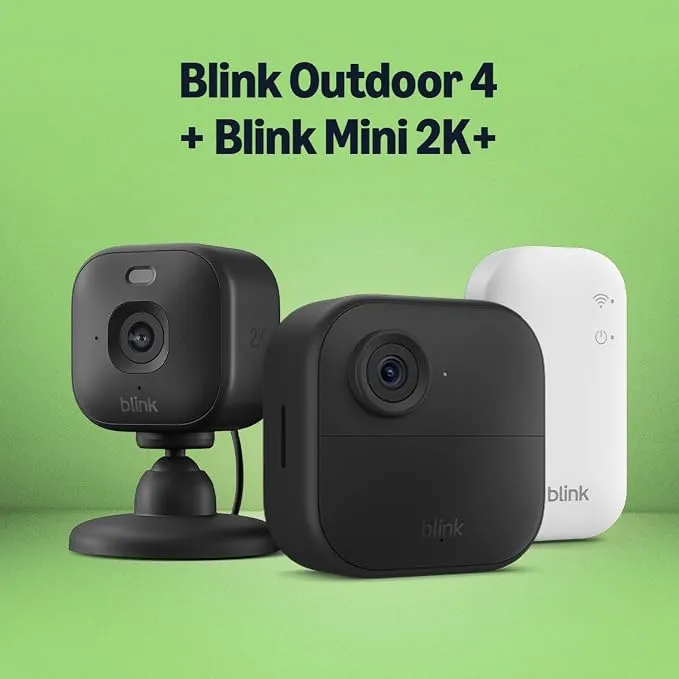 Pack Blink Outdoor 4 + Mini 2K con Sync Module Core - Cámara Inteligente