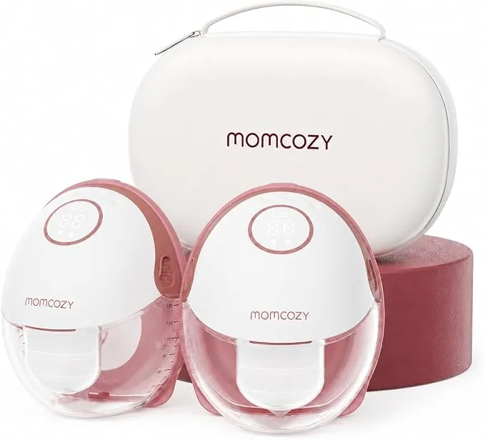 Momcozy M6 Sacaleches Eléctrico Manos Libres - 295 mmHg, 3 Modos, 9 Niveles