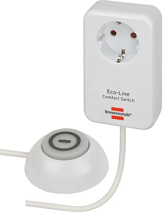 Toma de Corriente Brennenstuhl con Interruptor de Pie Iluminado