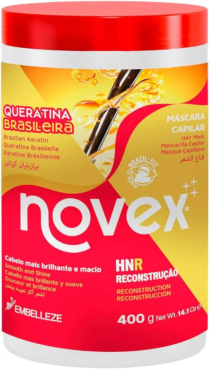 Novex Mascarilla Capilar Acondicionadora con Queratina Brasileña y Vitamina E - 400g