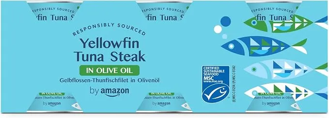 Atún Claro en Aceite de Oliva by Amazon 6 latas x 80g