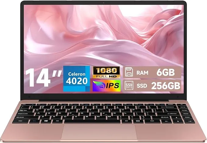 Ordenador Portátil 14" 256GB SSD Celeron hasta 2.8 GHz con Ratón Inalámbrico