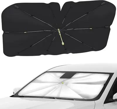 Parasol Coche Woukksy Plegable Reforzado con Martillo de Seguridad