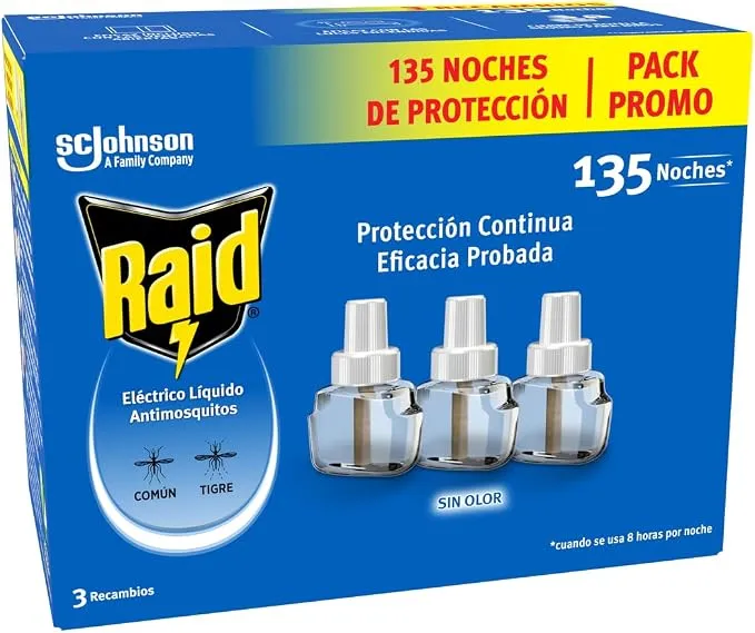 Raid Eléctrico Líquido 135 Noches - Recambios Anti Mosquitos