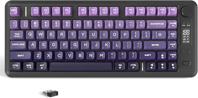 Teclado Inalámbrico Gaming ZIYOU LANG M75 con Pantalla Inteligente y Perilla