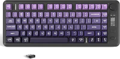 Teclado Inalámbrico Gaming ZIYOU LANG M75 con Pantalla Inteligente y Perilla