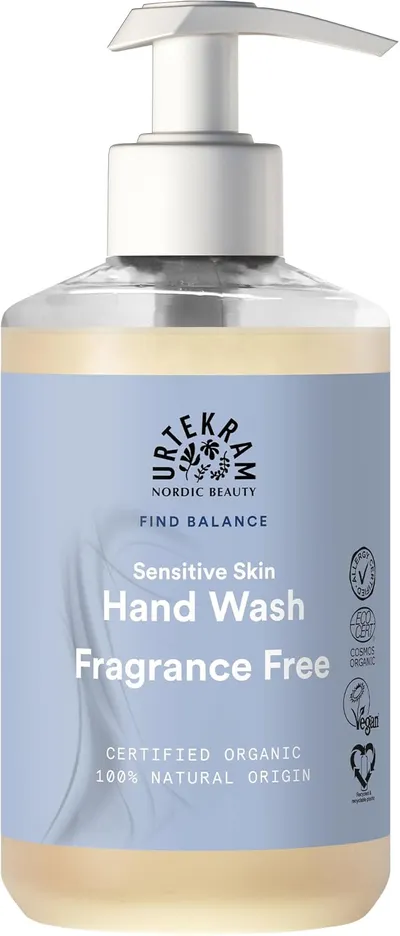 Urtekram Jabón de Manos Sin Perfume 300 ml con Aloe Vera y Ácido Hialurónico
