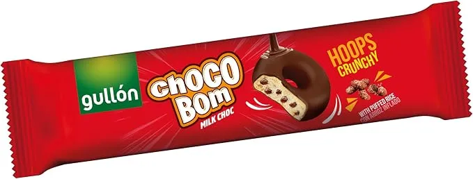 Galletas Choco Bom Hoops Chocolate con Leche 128g
