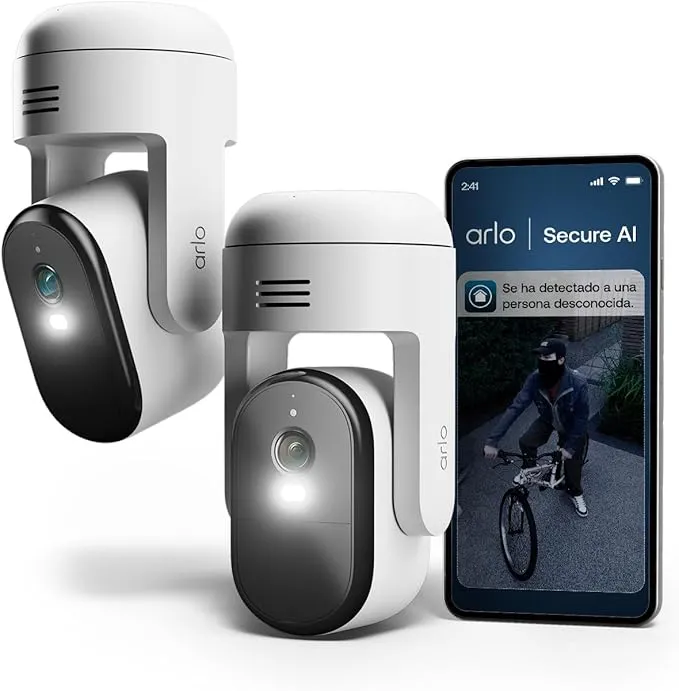 Arlo Essential 3 HD Cámaras Vigilancia WiFi Exterior con Rotación 360º y Visión Nocturna