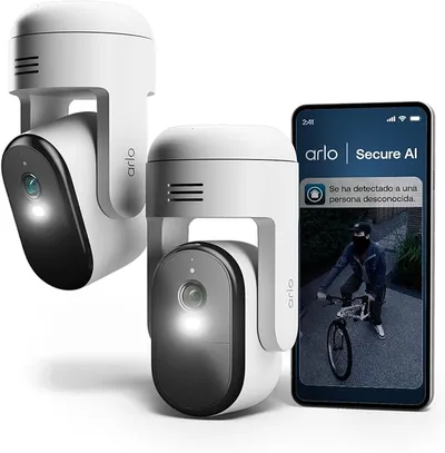 Arlo Essential 3 HD Cámaras Vigilancia WiFi Exterior con Rotación 360º y Visión Nocturna
