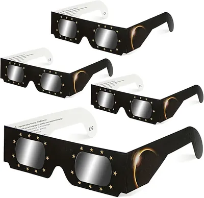 QIWEI gafas eclipse solar homologadas QW-SOZ3 [Pack de 4]