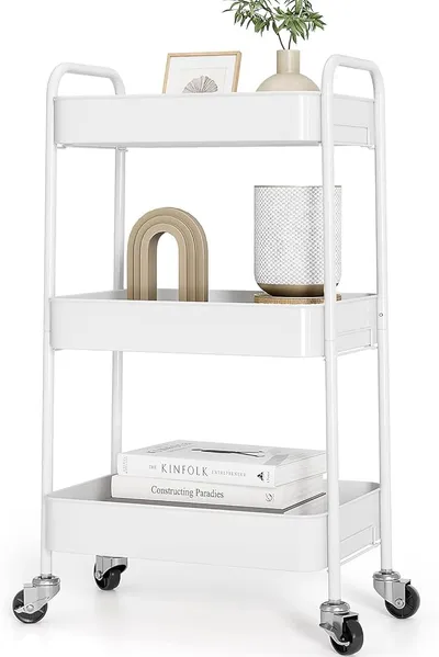 KINGRACK Carro de cocina de 3 niveles