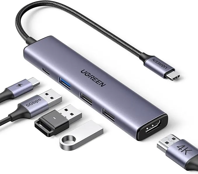 UGREEN Revodok 105 Hub USB C 5 en 1 Adaptador de USB-C a HDMI