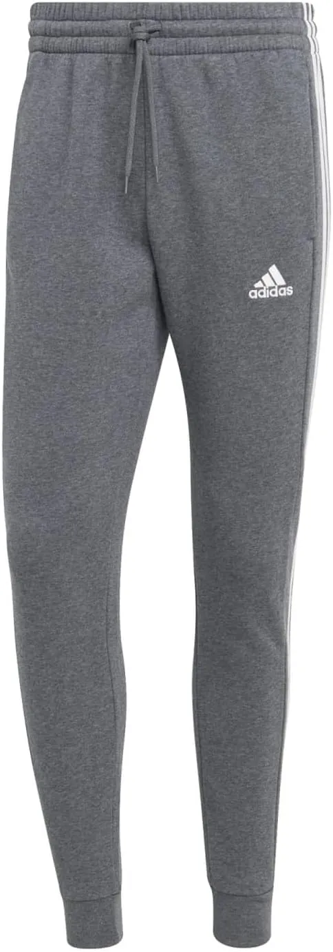 adidas Hombre Essentials Fleece 3-Stripes Tapered Cuff Pants