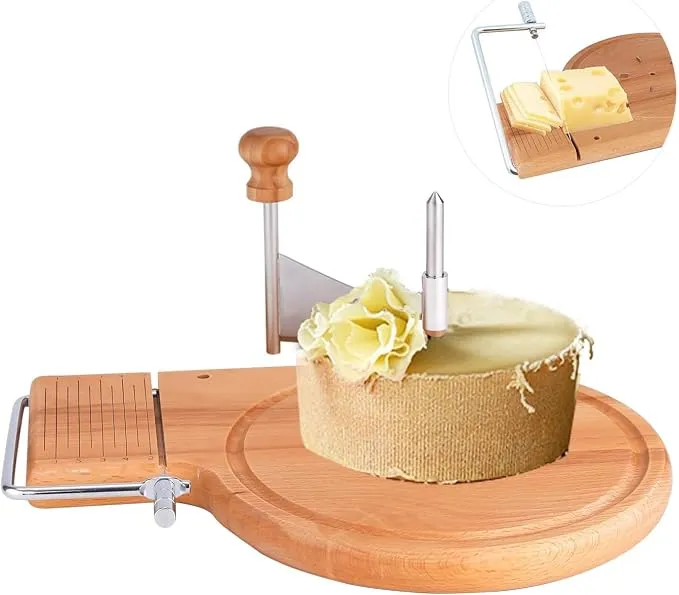 Cortador Horizontal Mocoli con Tabla de Madera para Queso y Mantequilla