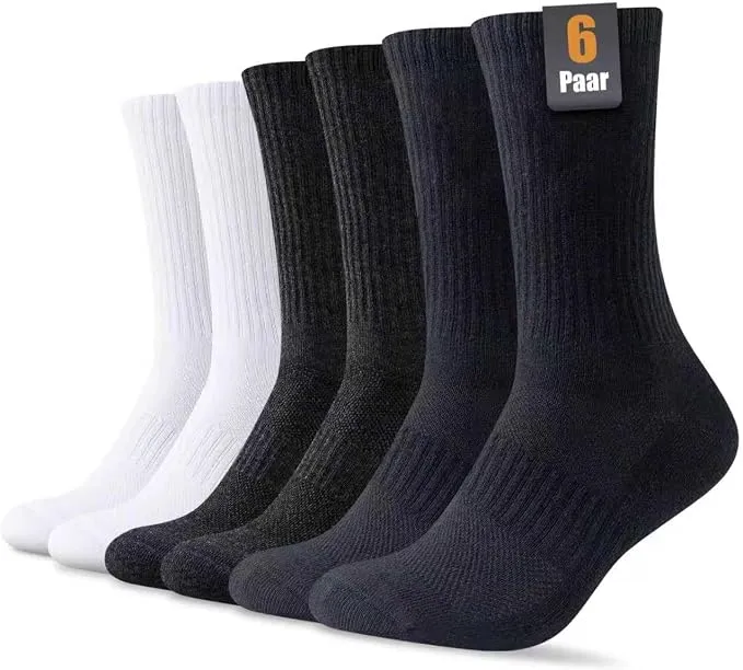 Pack 6 Pares Calcetines Deportivos SockWaddles Algodón Transpirables Unisex