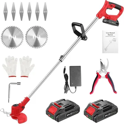 Bamse Desbrozadora a Batería 21V con 2 Baterías y Accesorios