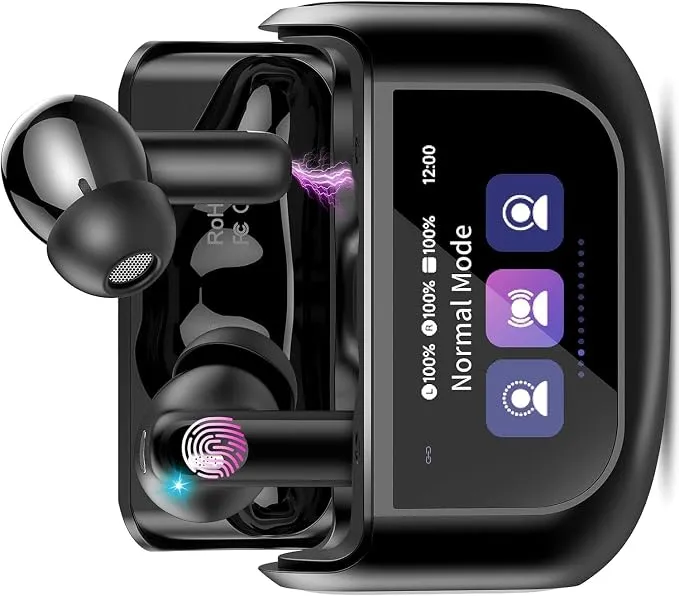 Thunelec Auriculares Inalámbricos ANC+ENC con Pantalla Táctil y Bluetooth 5.4