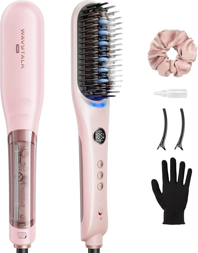 Wavytalk Cepillo Alisador de Vapor e Iones Steambrush Pro - Rosa