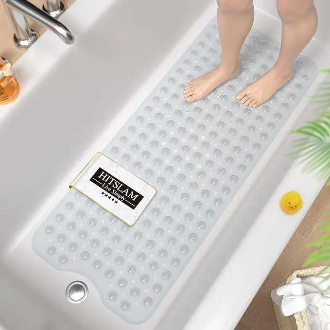 Alfombra de Bañera Antideslizante HITSALM Extra Grande Transparente