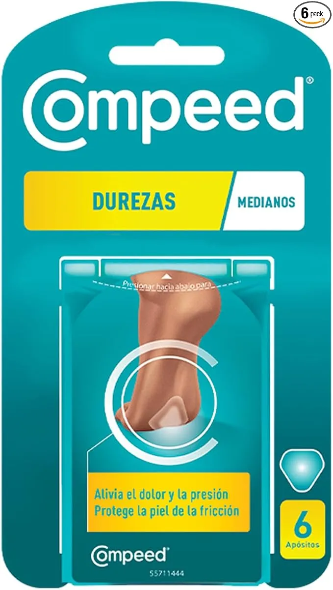 Compeed Durezas Medianas - Apósitos Hidrocoloides para Alivio Rápido
