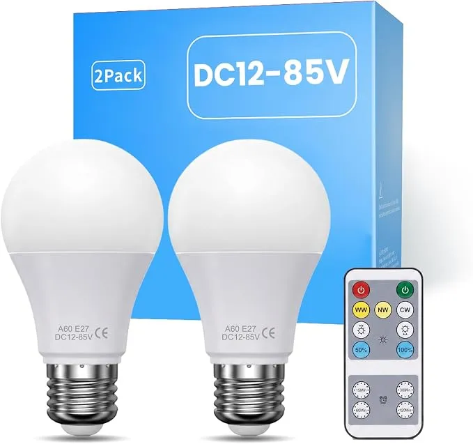 Pack 2x Bombillas LED 12V TrustWheel con Mando y Temporizador