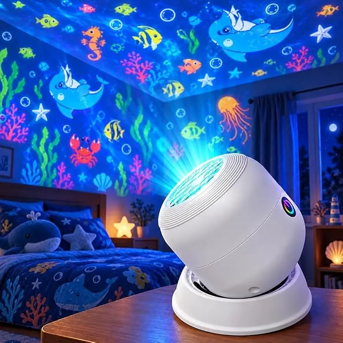 Proyector de Luces Rotativo HuaMuDM 360° con 10h de Batería