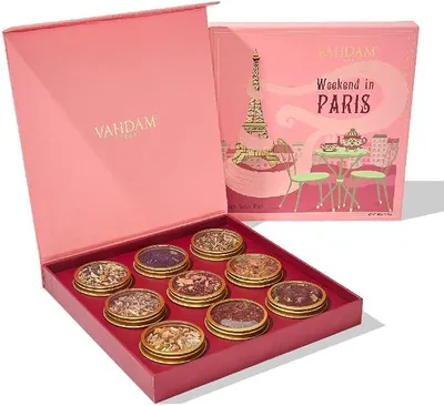 VAHDAM Weekend in Paris - Caja Regalo Té, 9 Tes