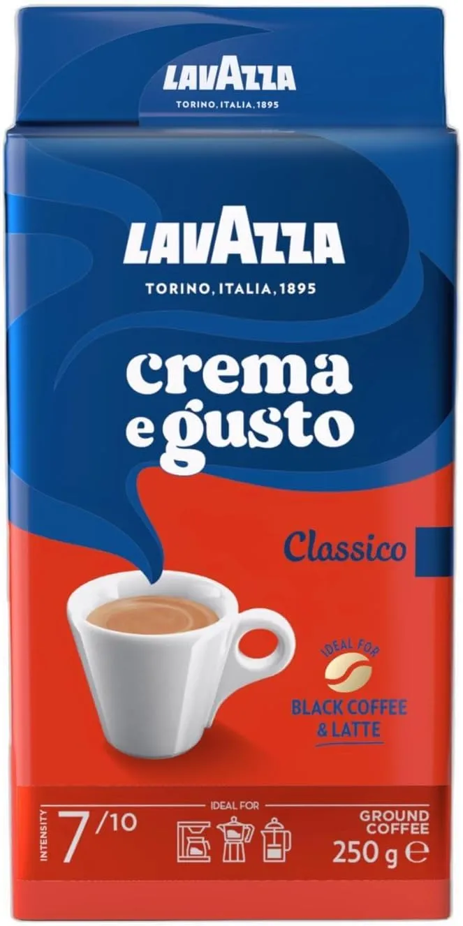 Café Lavazza Crema e Gusto Classico Molido Tueste Natural (1 x 250g)