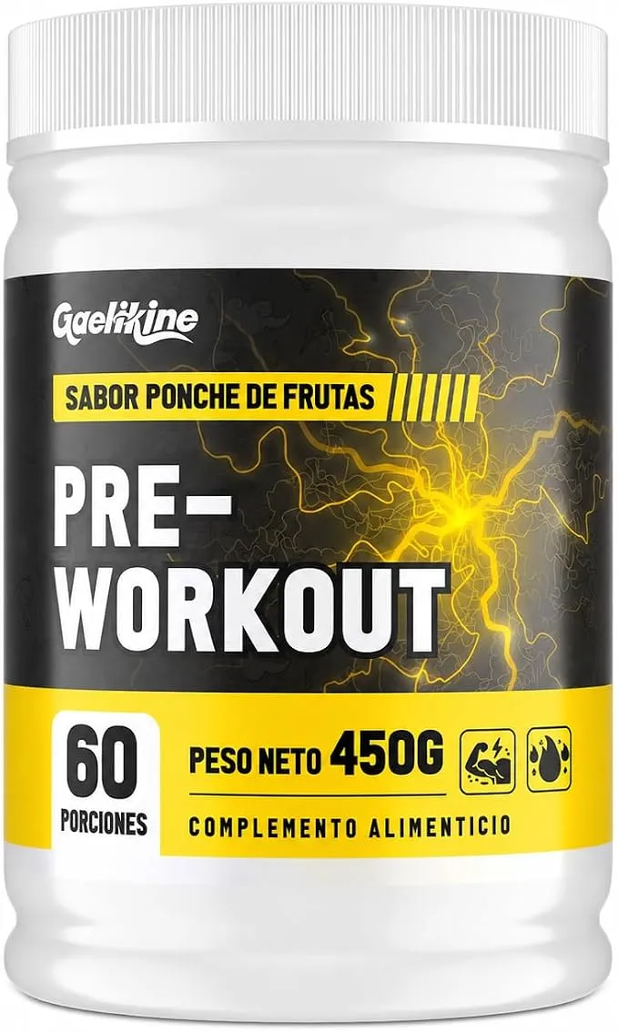 Pre Workout 450g Sabor Ponche con Cafeína y BCAA