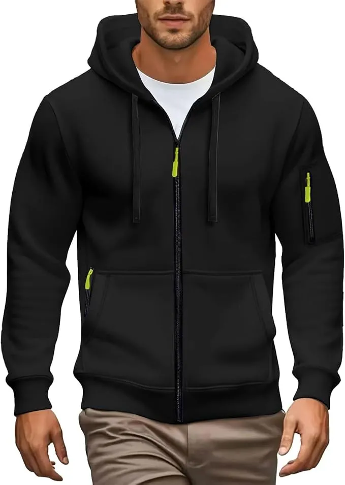 Sudadera con Cremallera y Capucha para Hombre