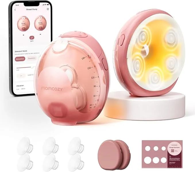 Sacaleches Eléctrico Momcozy Wellness con Calor 360º y Masaje