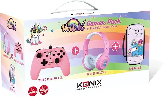 Konix Unik Pack de accesorios gaming para Nintendo Switch y Switch OLED