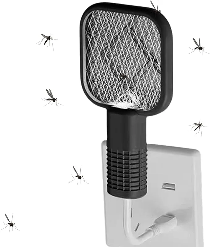 Matamoscas Eléctrico Raqueta Mata Insectos Rápido y Seguro
