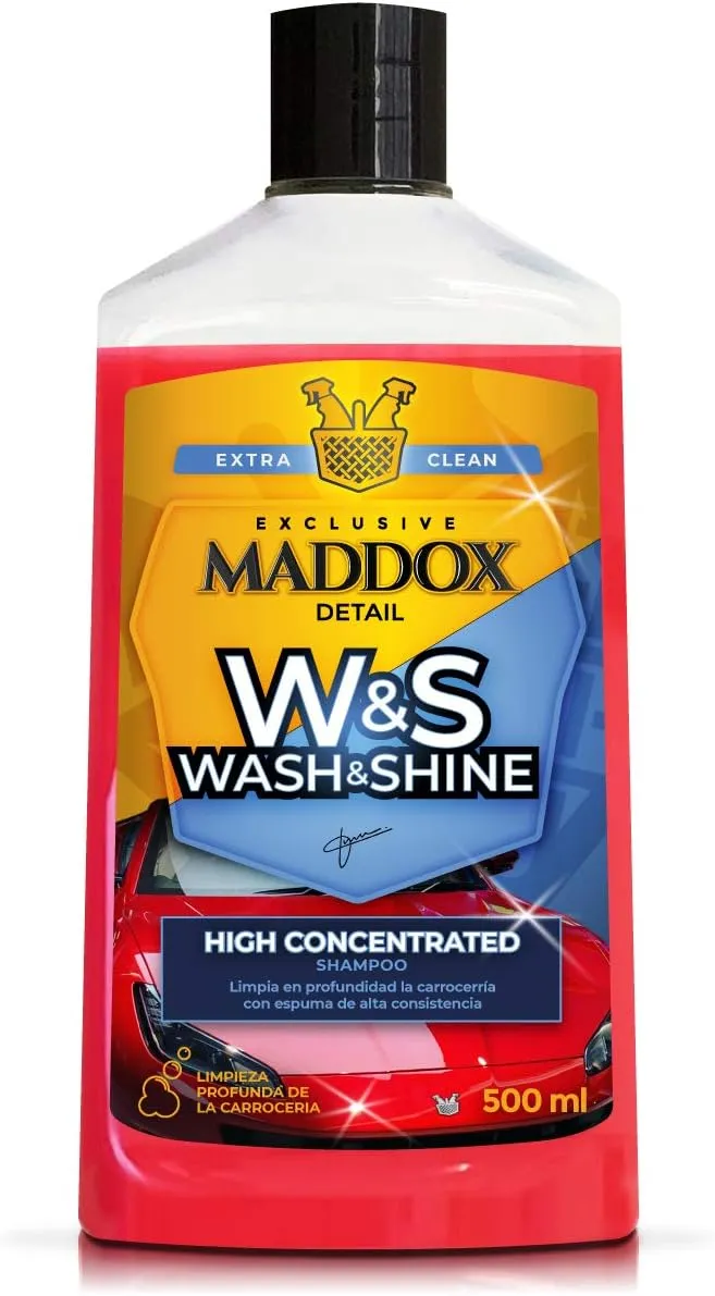 Maddox Detail Champú con Cera para Coche Wash & Shine 500ml