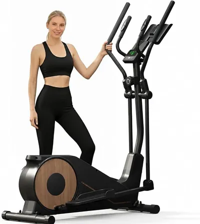 Aeriflo Bicicleta Elíptica para Casa - Zancada 42 cm, Volante 8 kg, 150 kg