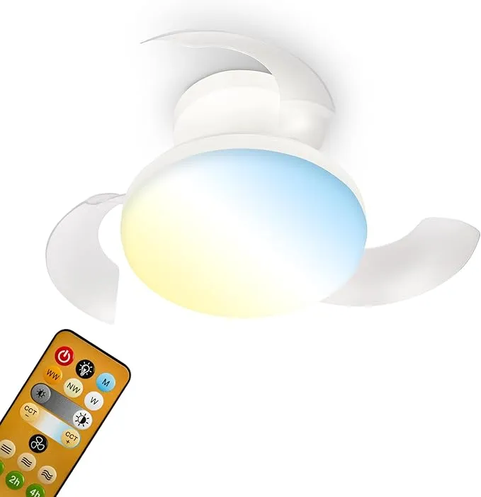 Ventilador de Techo LED Briloner con Aspas Retráctiles y Mando