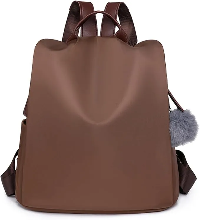 Mochila Antirrobo Mujer Casual con Pompom