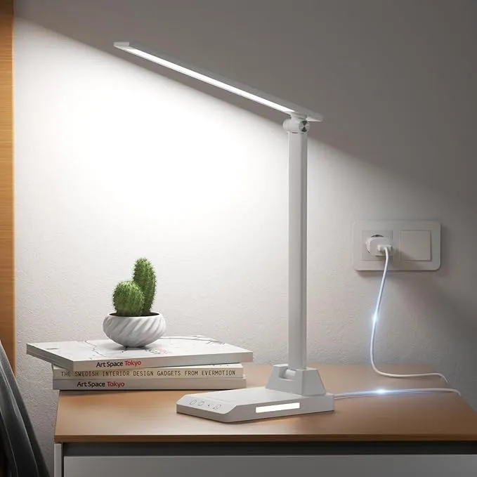 Lámpara Escritorio LED Flexo con 5 Modos y 10 Niveles de Brillo, Temporizador y Memoria