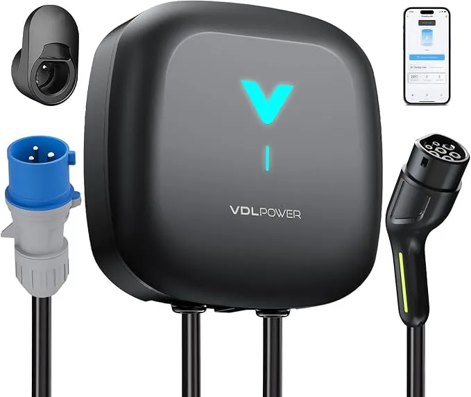Wallbox 7.4 kW Monofásico con App para Coche Eléctrico - Cable 6m