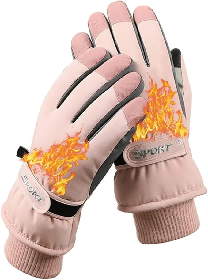Guantes de Invierno Cálidos Impermeables con Pantalla Táctil para Hombre y Mujer