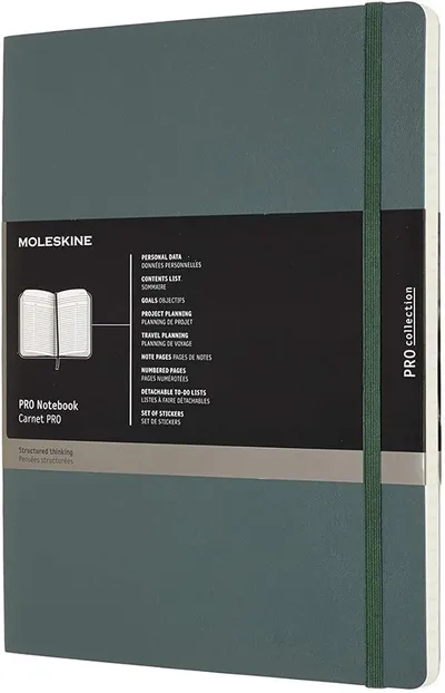 Moleskine Cuaderno Profesional de Oficina Tapa Blanda Grande Verde Bosque