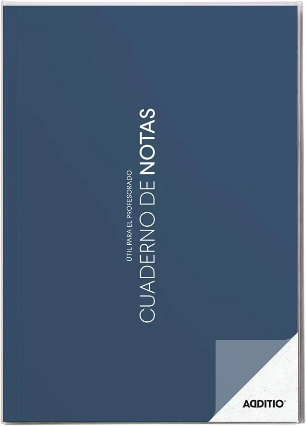 ADDITIO Cuaderno de Notas para Profesorado - Planificación 4 Meses, A4 Azul
