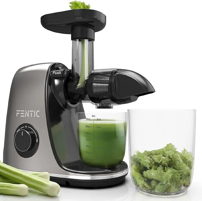 Licuadora Horizontal Extractor de Zumos y Verduras - Potente y Silenciosa