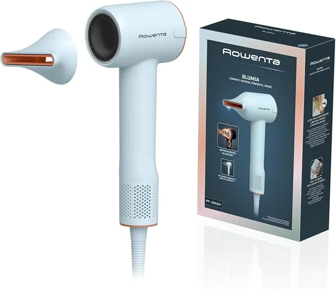 Secador de Pelo Rowenta Blumia Compacto y Ligero con Motor Digital y Generador de Iones