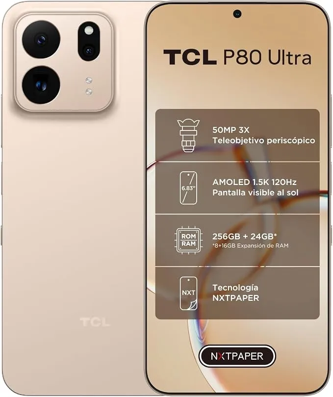 Móvil TCL P80 Ultra 8 GB + 256 GB