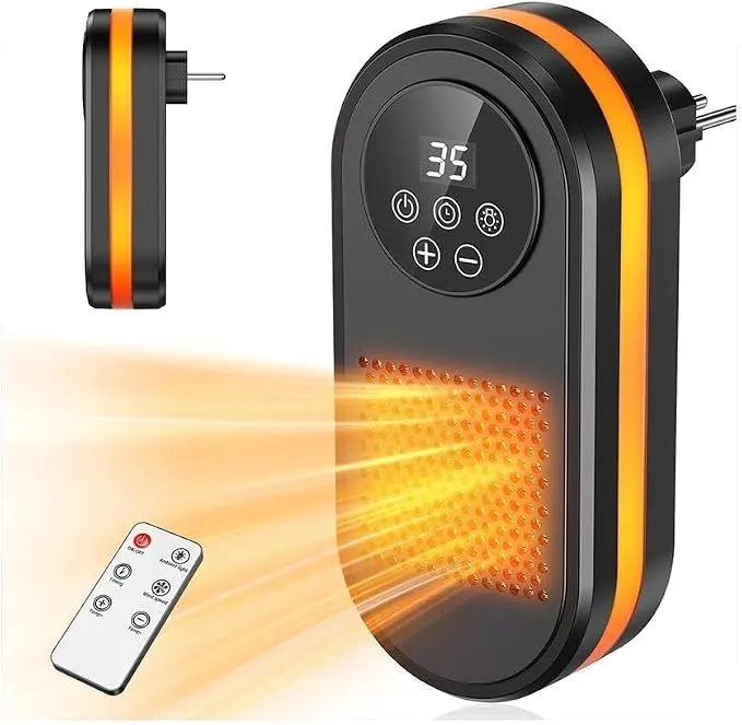 Calefactor Cerámico PTC 1200W 2 Niveles con Control Remoto