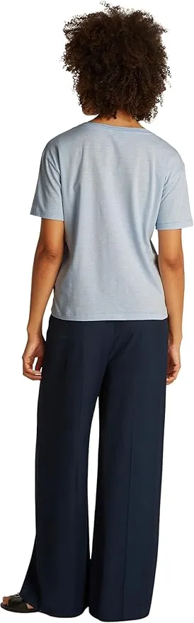 Camiseta Tommy Hilfiger Manga Corta Mujer con Cuello de Pico