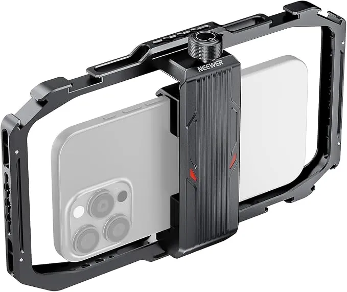 NEEWER Universal Jaula para Video Rig de Smartphone con Monturas y Zapatas Frías