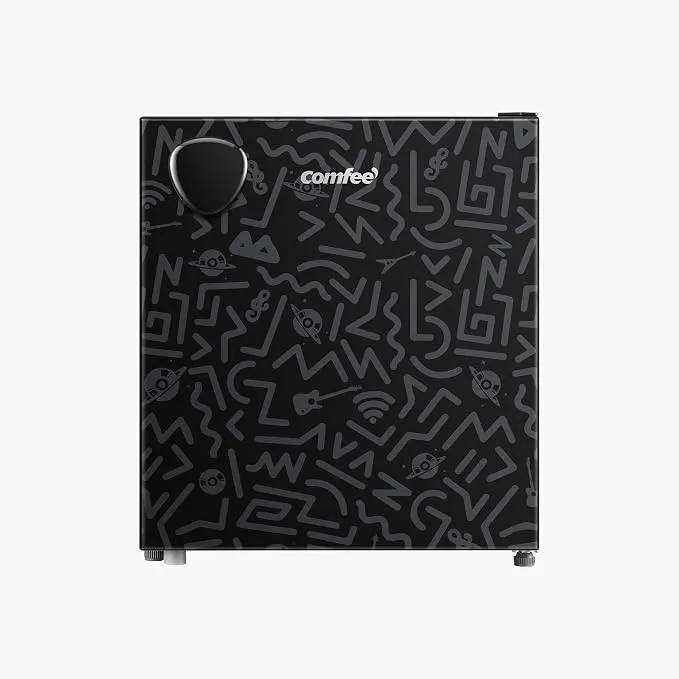 Comfee 43L Mini Nevera Retro Negra para Casa y Oficina